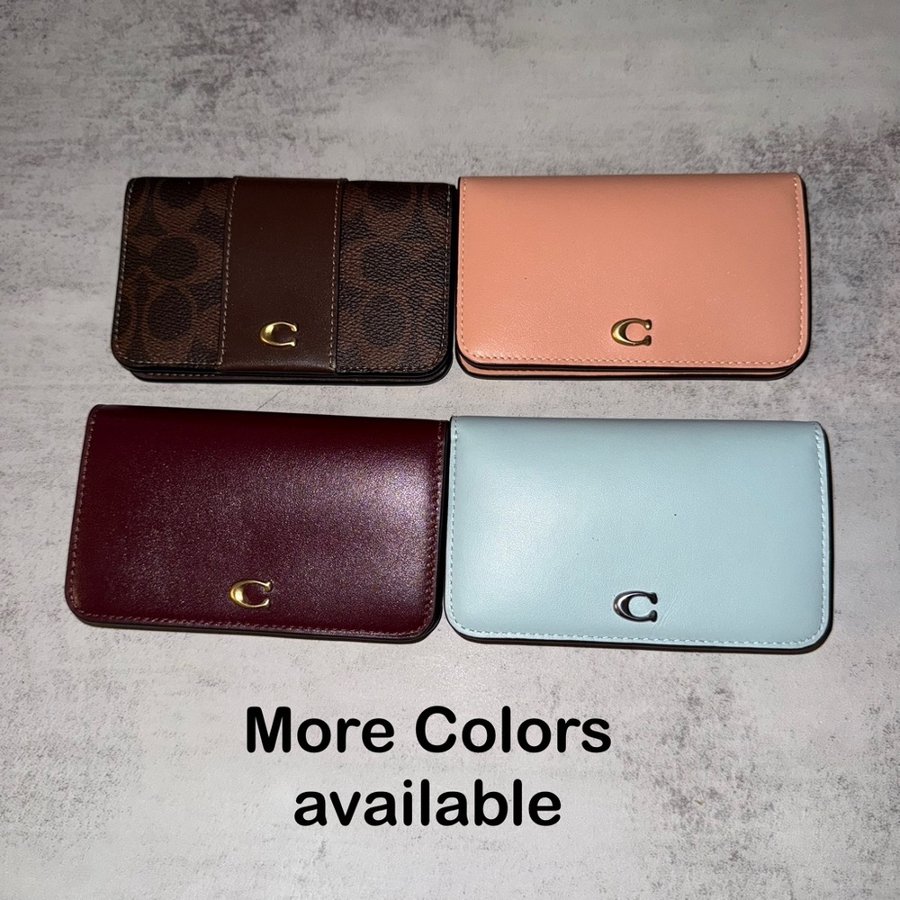Coach Women's Essential Slim Card Case Various Colors NWT